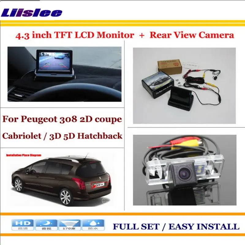 

Auto CAM For Peugeot 308 2D/Coupe 3D 5D Hatchback Car 4.3" TFT LCD Monitor Screen Rear Camera Parking Assistance System