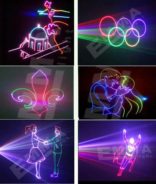 2 Вт rgb Красный Зеленый Синий луч анимационный лазерный свет открытый Небесный