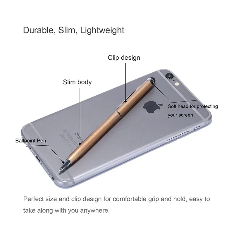 Универсальный стилус для емкостного сенсорного экрана iPhone X 7 6 6s 5 дюймов iPad 2 3 iPod