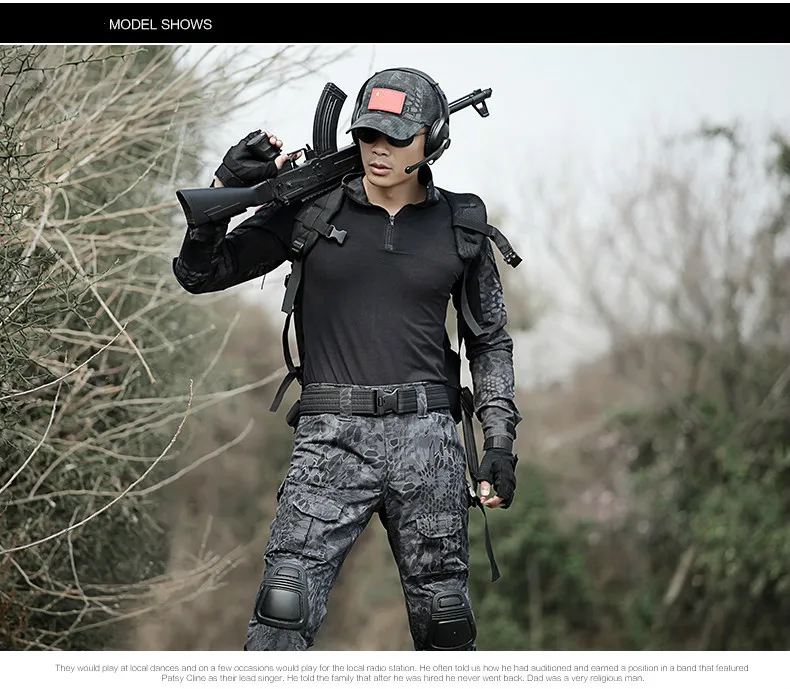 Uniforme Militar, Мужская тактическая одежда для охоты, черный питон, камуфляжная одежда для охоты, Женская армейская Военная рубашка с камуфляжем мультикам+ штаны