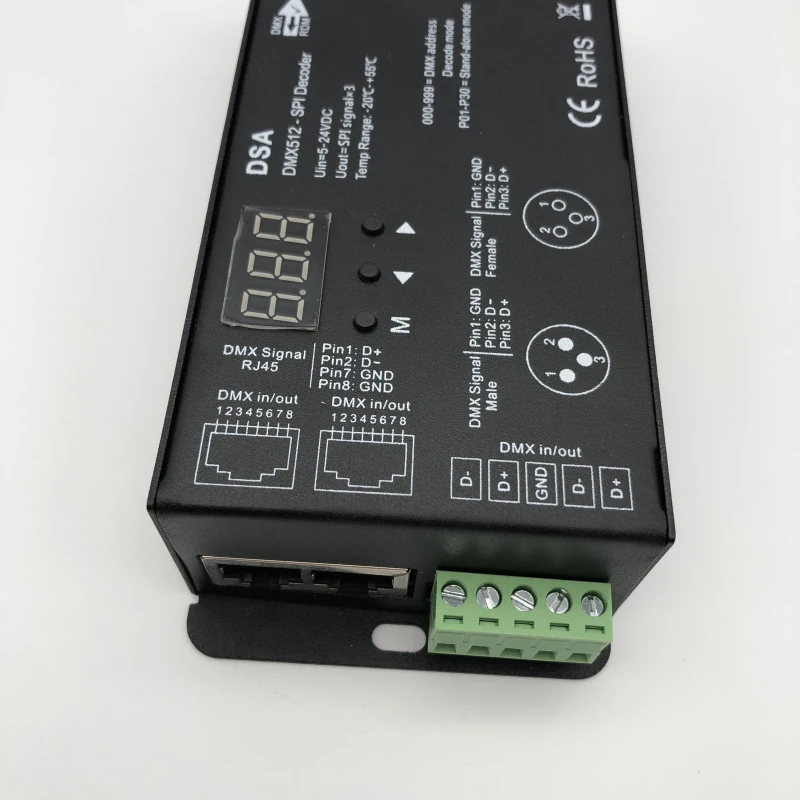 1024 точек DMX512 в SPI преобразователь DSA DMX односторонний декодер поддержка WS2811 TM1804