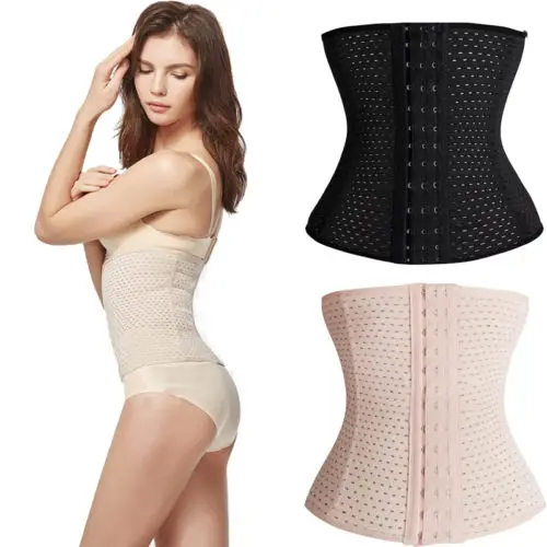 Women Breathable Waist Shapers Rubber Waist Trainer Cincher Underbust Shapers Corset Body Shaper Breathable Shapewear Shape Body