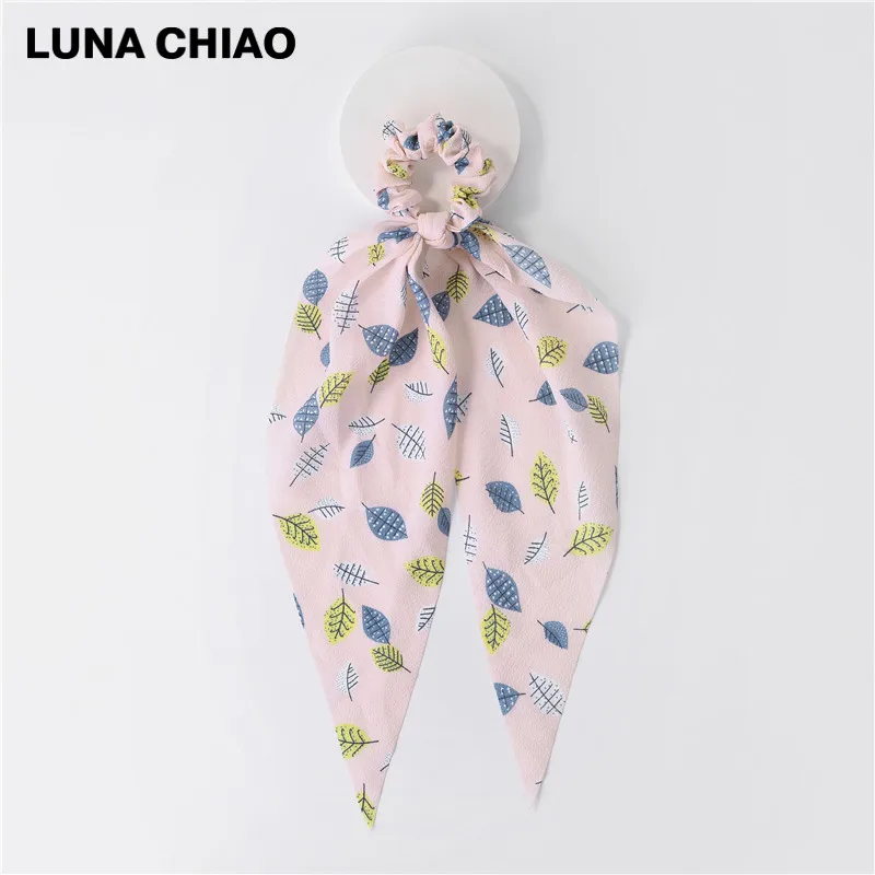 LUNA CHIAO, модные женские аксессуары для волос, тканевые банданы, резинки для волос, змеиный Леопардовый принт, шарф, конский хвост, держатель - Цвет: 62