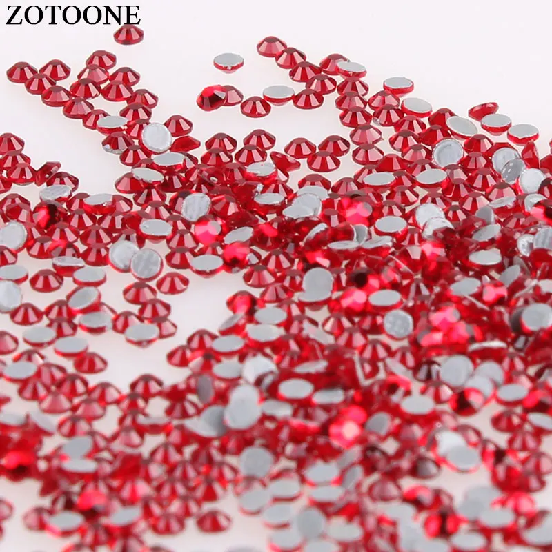 ZOTOONE 1440 шт./лот Red Hot Fix стразами SS6-SS20 клейкие Стразы для одежды высокое качество кристалл Hot сзади Стекло камень E