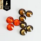 Хрустальный замок коричневый кофе оранжевый дым топаз стекло Кристалл Стразы с плоской спинкой камень Горячая фиксация Стразы для женского платья