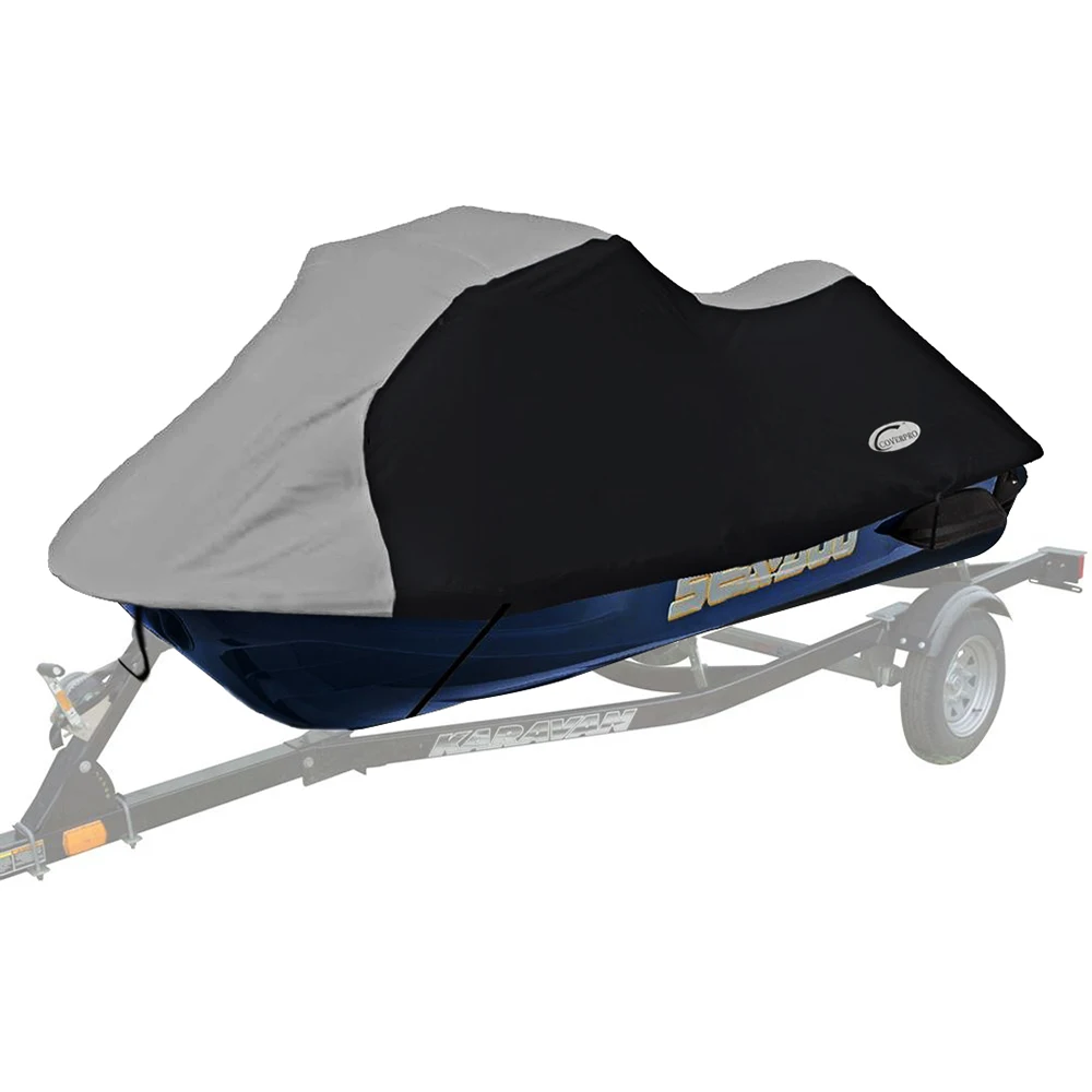 

210D PU coated Oxford polyester jet ski cover,PWC Size:L 115-135" Boat cover,PWC suit 292-343cm length,2-3 seats