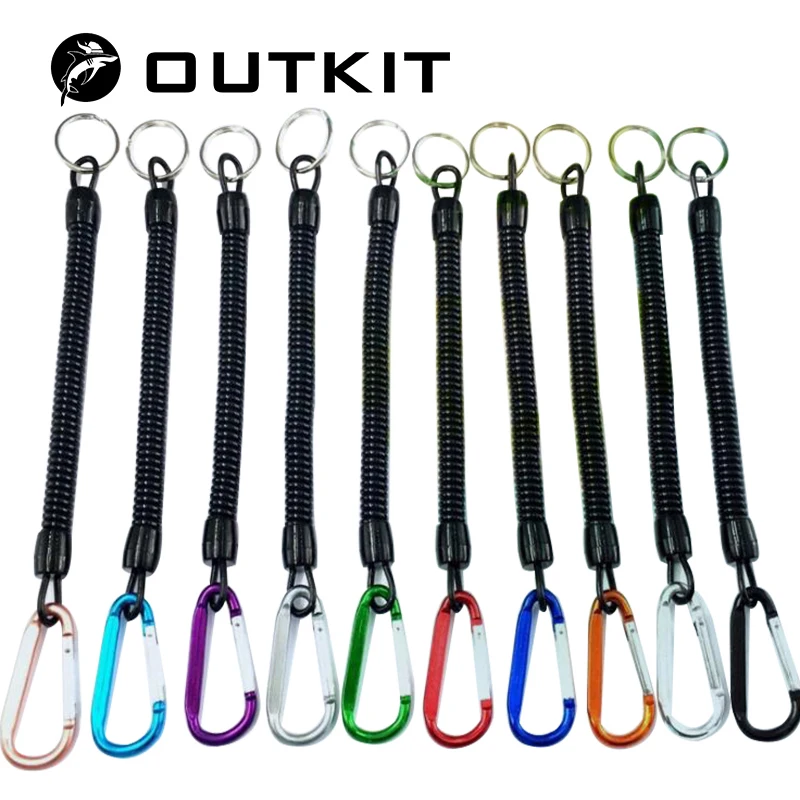 OUTKIT 18 см свернутая кольцом рыба пропущенная веревка Удочка защита упругая веревка леска рыболовные снасти инструмент для предотвращения потери удилища