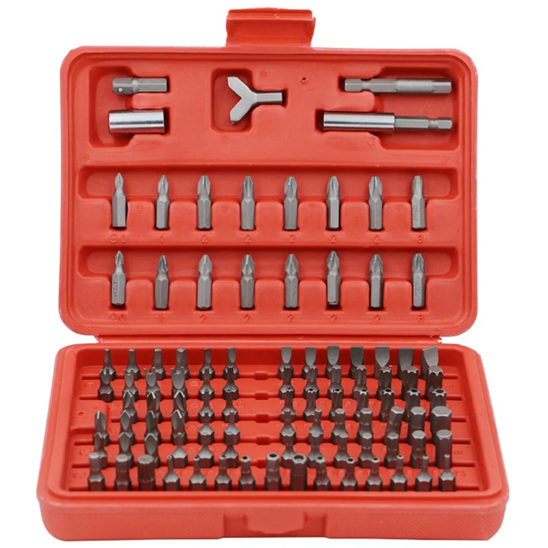 

100PCS Sturdy Chrome Vanadium Steel Screwdriver Head Set Torx Hex Bit Set