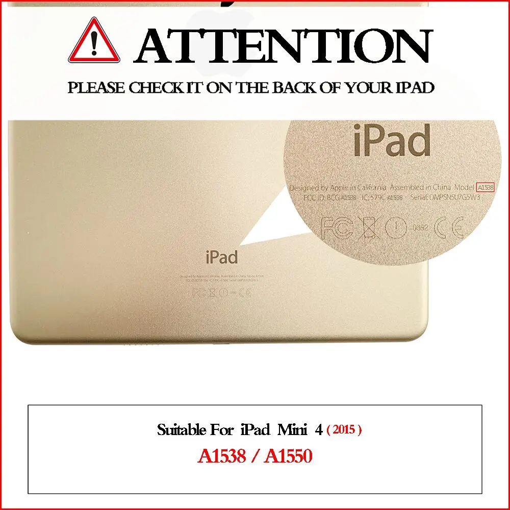 SZEGYCHX Чехол для iPad mini 4 мягкое Силиконовое дно+ PU кожаный смарт-чехол для mini4 A1538 A1550 стенд авто сна Пробуждение крышка