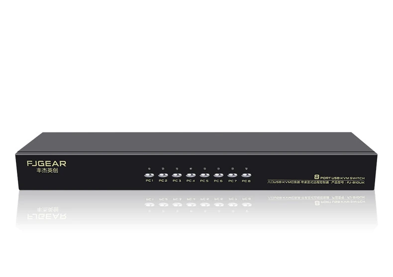 VGA Sitch 8 портов KVM переключатель ручной ключ пресс VGA USB проводной пульт дистанционного расширения коммутатор 1U ConsoleFJ-810UK