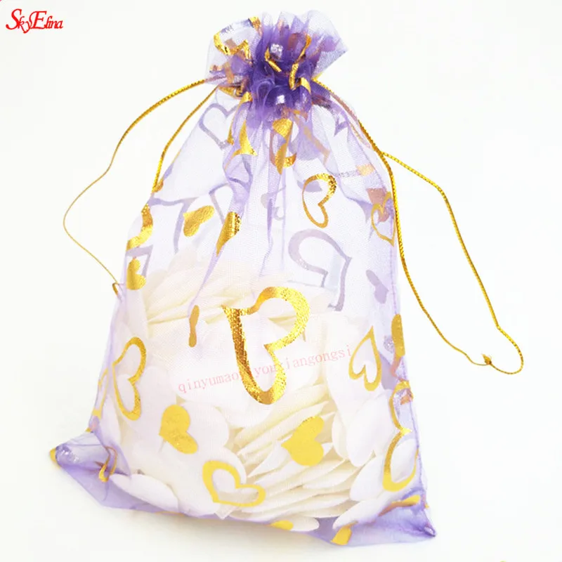 100 шт. прозрачные пакеты из органзы в форме сердца 7 Х9 см|pouch pouch|pouch organzapouch gift bag |