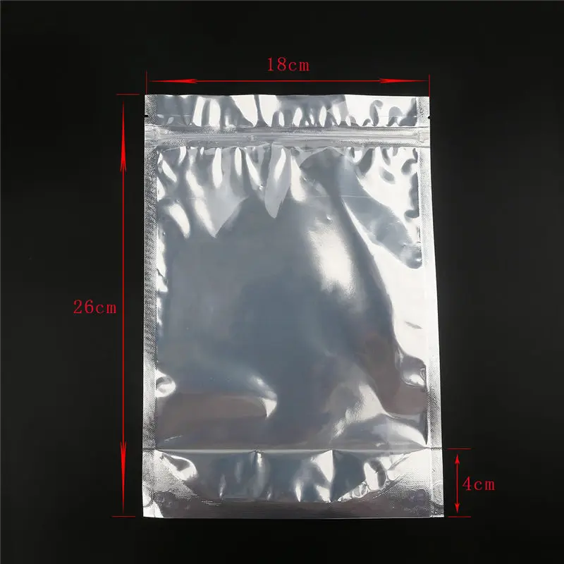 as the picture shows 10 шт. прозрачный Алюминий Фольга сумка самозапечатывающийся Ziplock застежки-молнии упаковочный пакет для еды в розницу Resealable упаковочный пакет для выпечки мешок - Цвет: as the picture shows