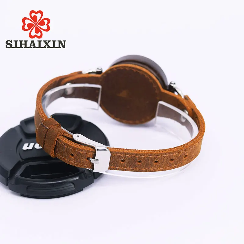 SIHAIXIN деревянные часы для женщин Relojes Para Mujer простые маленькие бамбуковые из