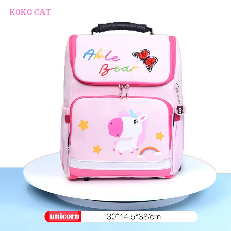 Школьный рюкзак KOKOCAT с единорогом из мультфильма для девочек и мальчиков