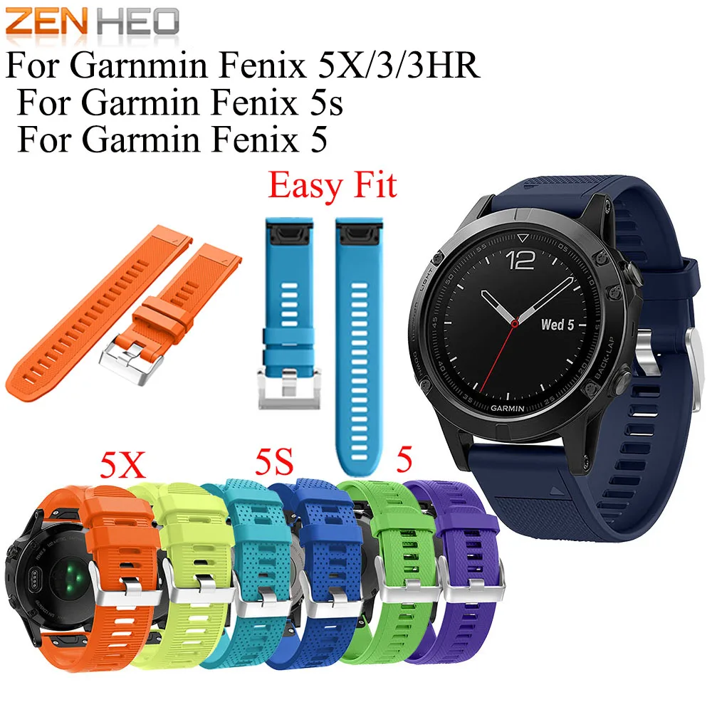 26 22 20 мм ремешок для часов Garmin Fenix 5X5 5S Plus 3 3 HR Forerunner 935 часы Quick Release силиконовый легкий ремешок на запястье