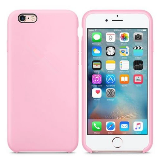 Pink Роскошный силиконовый чехол для iphone 6, 7, 8 plus, X, чехол карамельного цвета для iphone Xs max, Xr, чехол для телефона, без логотипа, приятный на ощупь - Цвет: Pink