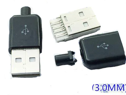 10pcs Arc black 10 шт. MICRO USB Мужской 5P Тип сварки разъем адаптер DIY Kit Черный Белый USB штекер 5PIN 5-контактный USB зарядное устройство разъем для зарядки - Цвет: 10pcs Arc black