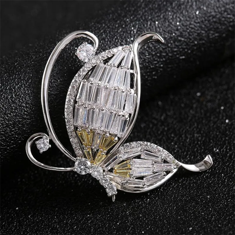 Женские броши и булавки с насекомыми бабочками роскошная брошь кристаллами