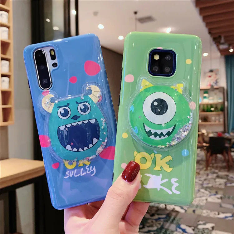 For Huawei P30 p20 Cute Lotso bear liquid soft back Case for mate20 pro nova4 Nova3 Nova2S Cartoon monsters cover shell |