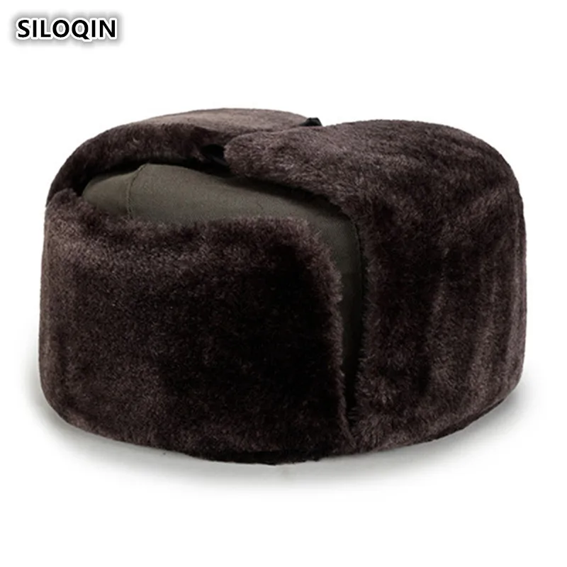 SILOQIN Gorras осень и зима новинка Мужская утолщенная бархатная шапка-бомбер для езды