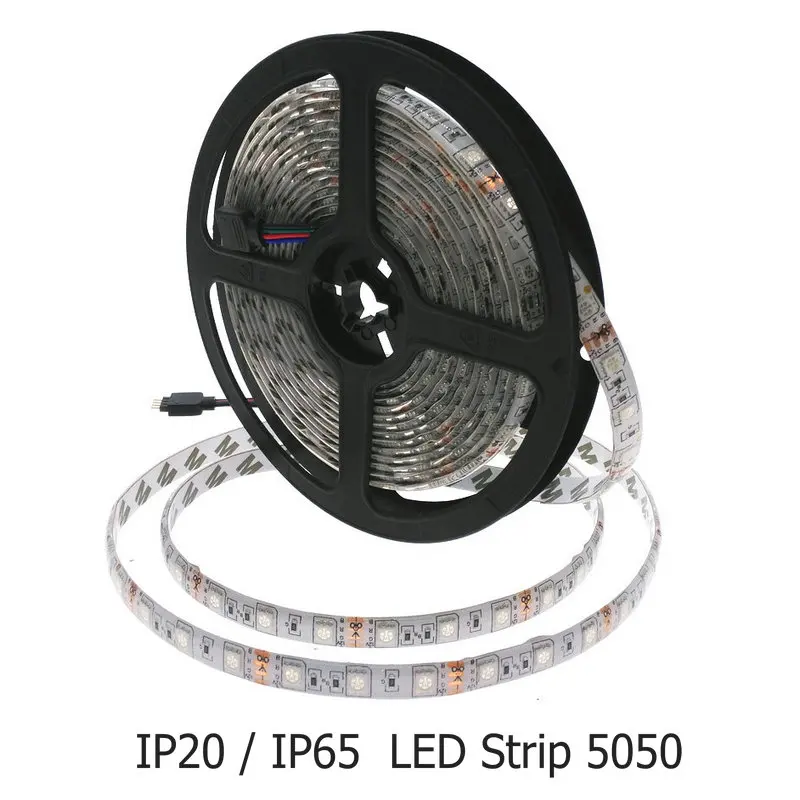 Светодиодная светодио дный лента 5050 RGB DC 12 В в 60 led s/m 5 м/лот Гибкая светодиодная