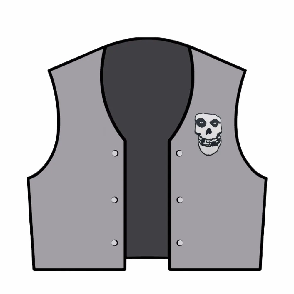 Расшитый железом или пришитый патч в стиле панк Misfits Crimson Ghost Skull
