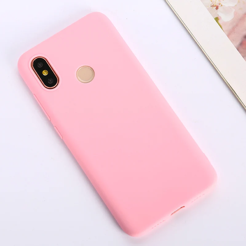 Чехол яркого цвета для Xiaomi mi 9, 8 Lite, 6X, A2, A1, 5X, Max, 3, мягкий силиконовый чехол, красный цвет, mi Note 6 Pro, 7, 5A, красный цвет, mi 5 Plus, красный цвет, mi Note 5, 4X, 4A - Цвет: Dark Pink