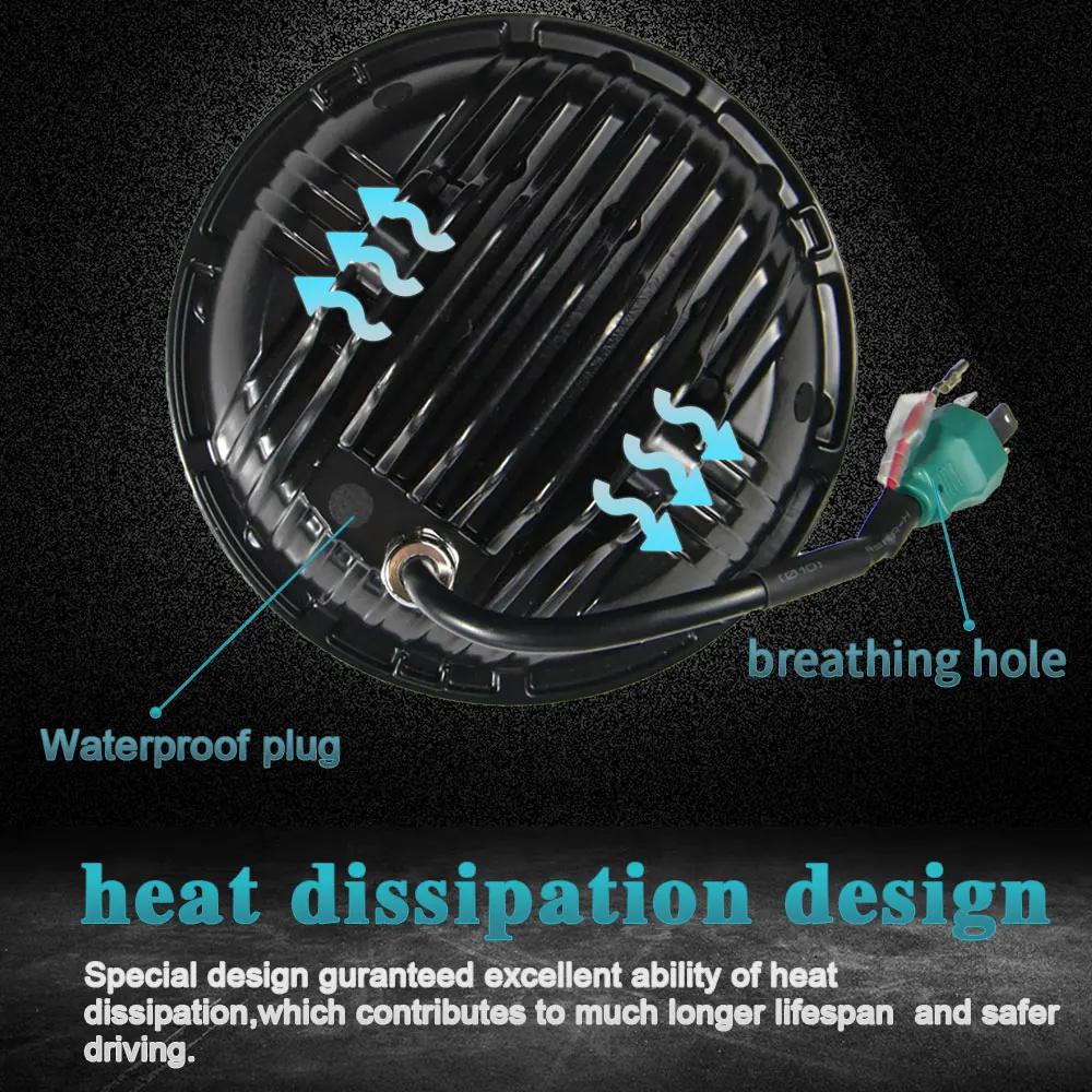 7 дюймовый автомобильный светодиодный светильник с круглой головкой DRL угол глаз