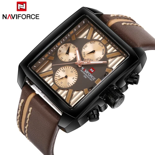 Мужские часы NAVIFORCE, люксовый бренд, мужские военные часы, модные мужские спортивные кварцевые часы, мужские деловые часы, Relogio Masculino - Цвет: Gold Yellow