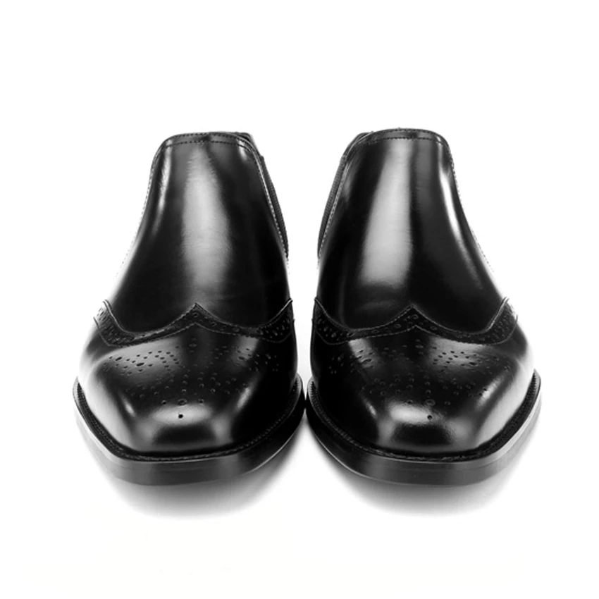 Новинка винтажная официальная обувь из натуральной кожи мужские Ботильоны Челси