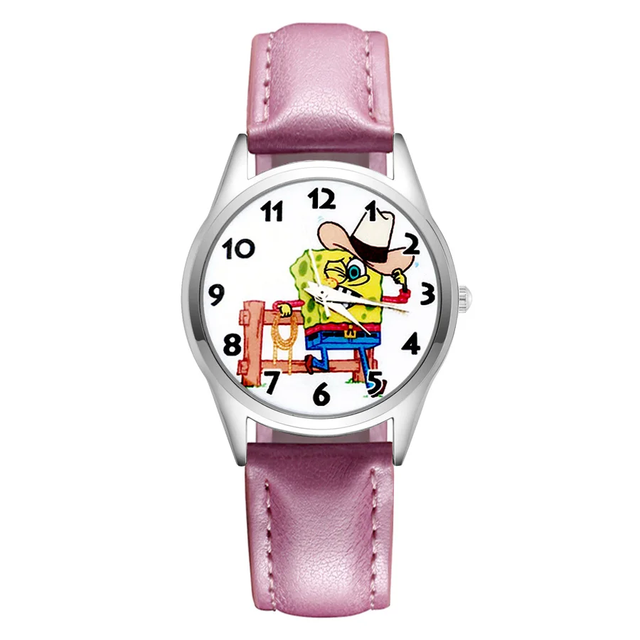 Cartoon Cute style Children's Watches Kids Students girls Quartz Leather strap Wrist Watch JC54 | Наручные часы