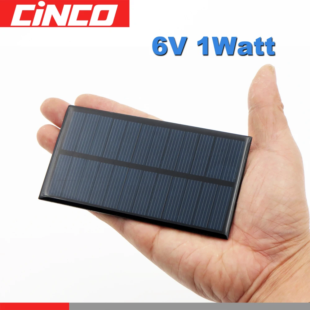 Поликристаллический силиконовый удлинитель для солнечной панели 6 В 1 Вт DIY