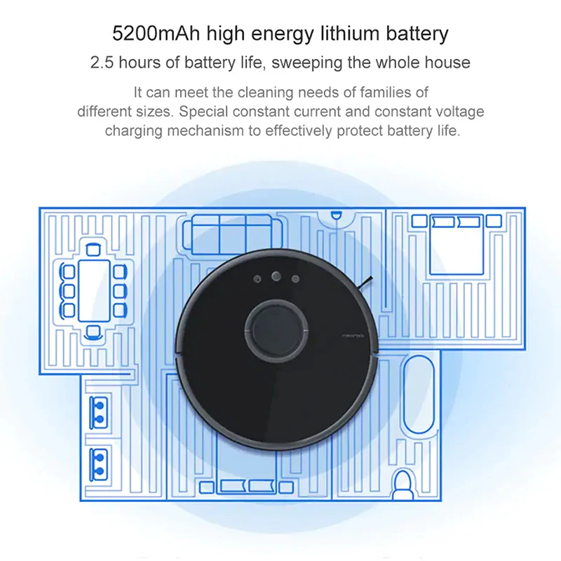 Оригинальный Roborock S55 черный робот пылесос 2 Smart планируется автоматической