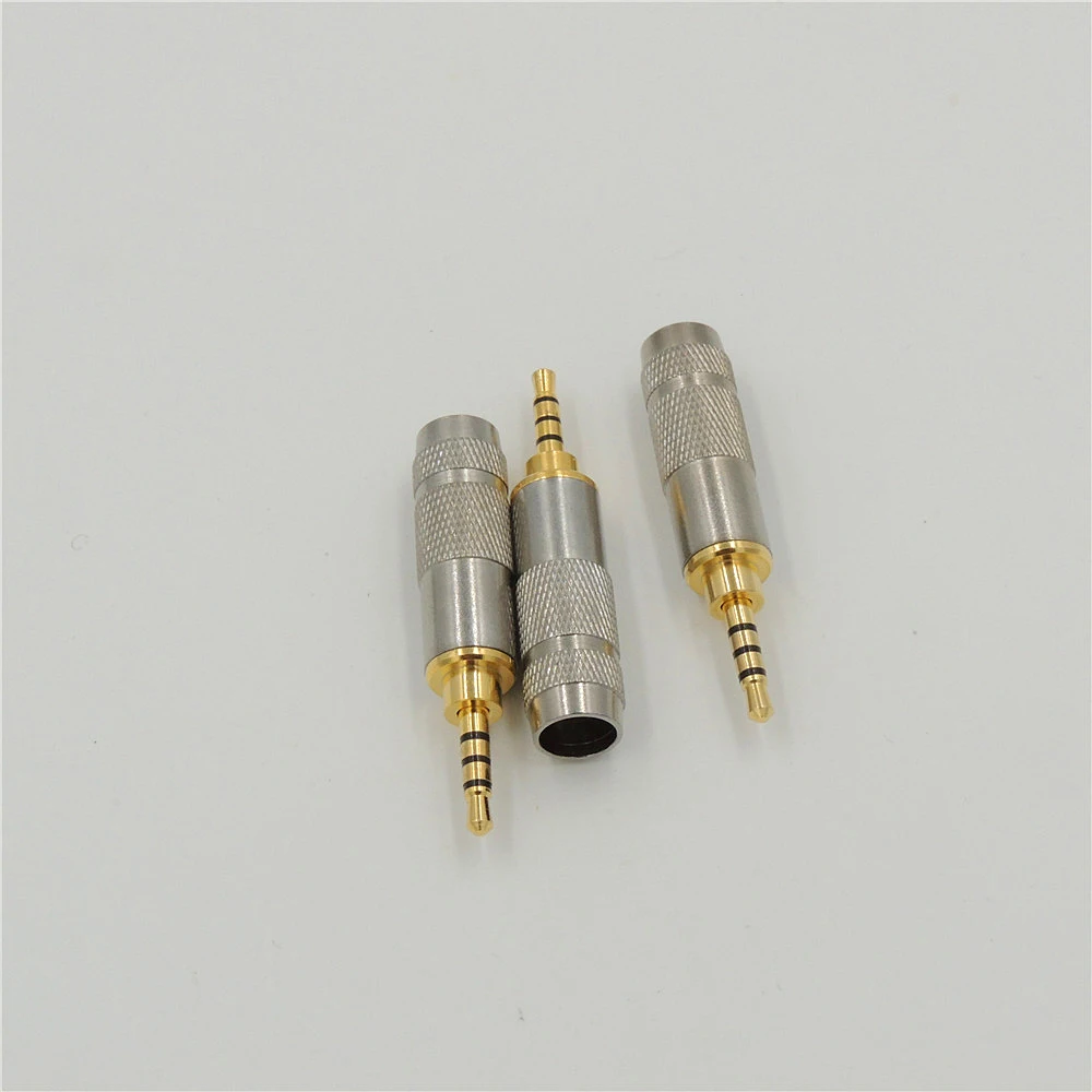 Позолоченный прямой 4-контактный разъем 2 5 мм для ремонта стереонаушников