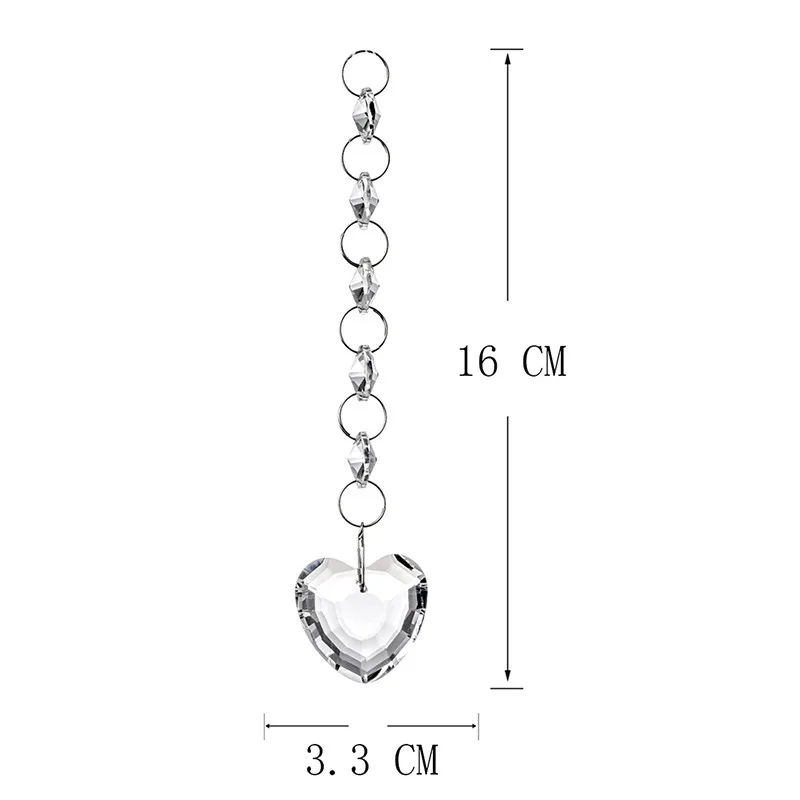 H& D 5 шт. кристаллы для люстры украшения Висячие призмы фэншуй Suncatcher Радужная подвеска чайник(сердце Висячие капли