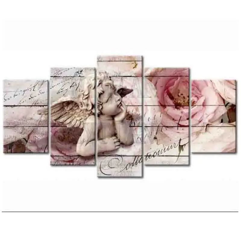 

New 5PCS Diamond Painting Photo 5D Full Square/Round Drill Love Cupid Angel 5D Diamond Painting Cross Stitch Mosaic Picture art