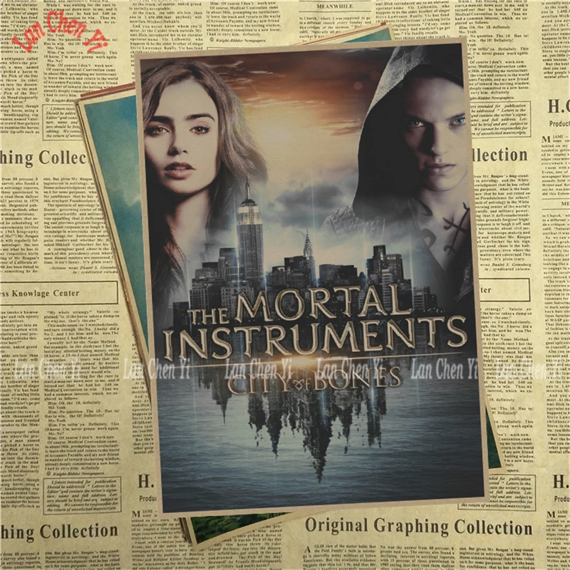 Sci fi экшн-фильм The Mortal Instruments: Город костей крафт-бумага плакат настенная бумага украшение интерьера