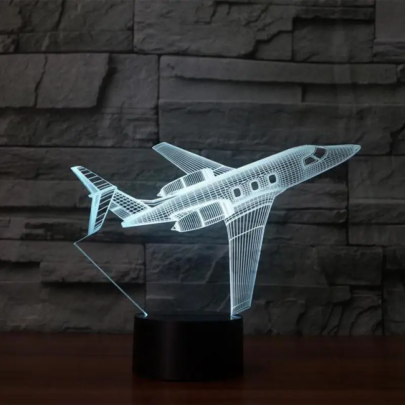 Светодиодный ночсветильник private JET 3D ночник с функцией смены 7 цветов для гостиной