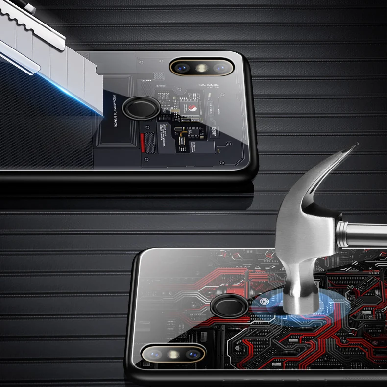 GFAITH для Realme 3 Pro Explorer Version чехол из закаленного стекла черный чехол для Realme 3 2 C1 C2 U1 5 XTCases Funda Coque