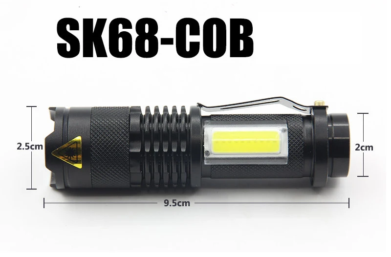 МОЩНЫЙ СВЕТИЛЬНИК-вспышка 3800 люмен 4 режима T6& COB Q5& COB светодиодный светильник-вспышка масштабируемый уличный фонарь тактический Водонепроницаемый фонарь светильник