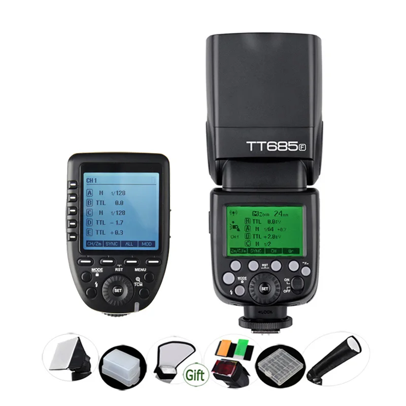 

GODOX Xpro-F Transmitter Trigger + TT685F GN60 2.4G HSS 1/8000s Wireless TTL Flash Light Speedlite Kit for Fuji Fujifilm Cameras