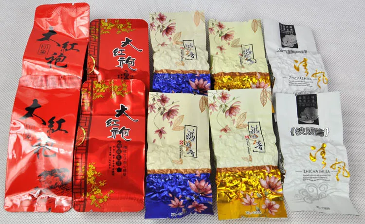 5 видов ароматизаторы улун различных в том числе dahongpao tieguanyin чай с молоком персик