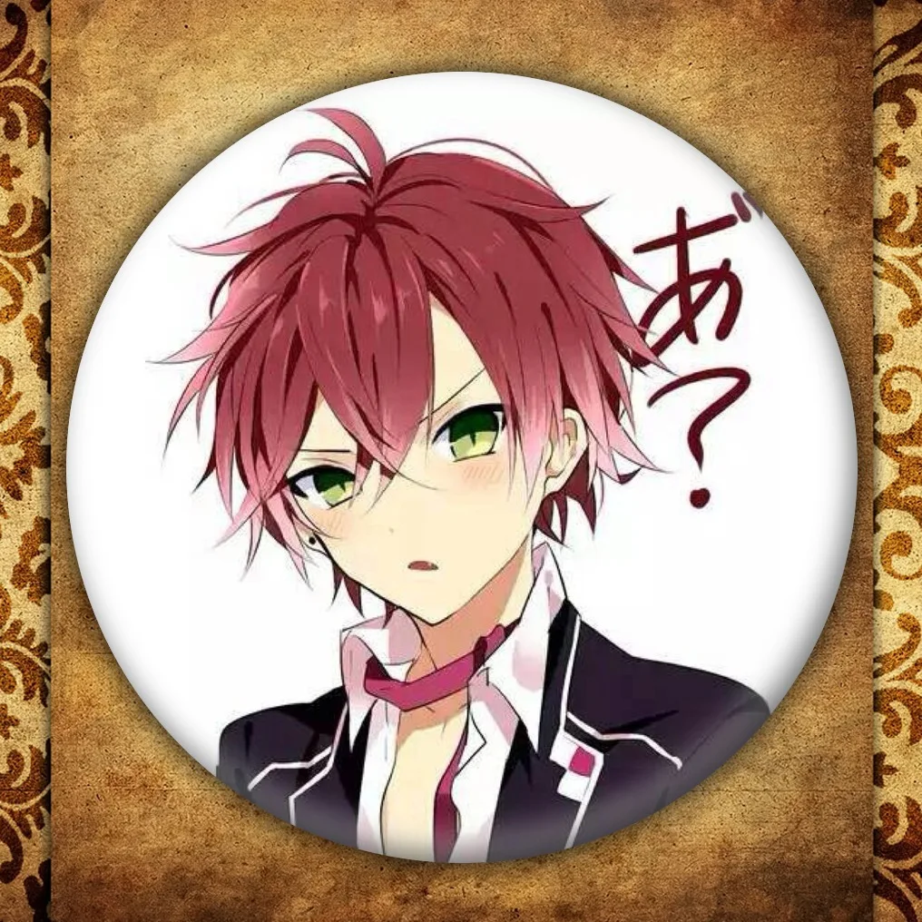 Короткая футболка с героями из японского аниме DIABOLIK LOVERS бейдж дисплеем модные