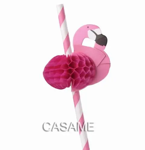 6pcs flamingo straws Мини Арбуз Лимон ананас Надувной Держатель Для банки напитки лодки летний бассейн вечерние Гавайские пляжные Вечерние - Цвет: 6pcs flamingo straws