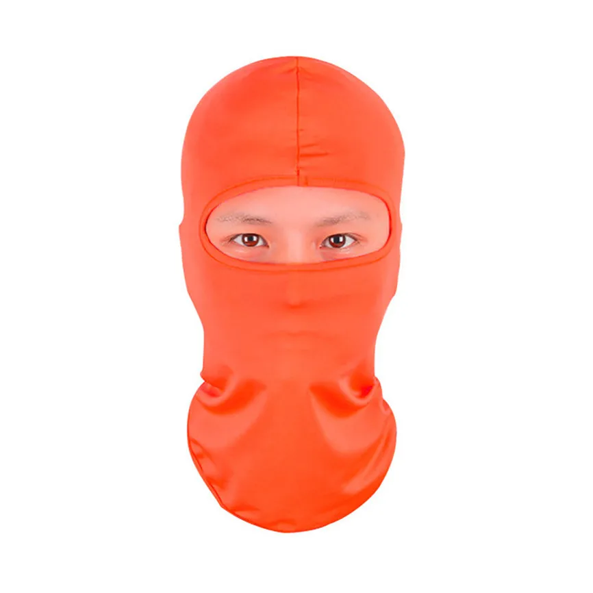 Orange Открытый Маска Шлем Лыжная Мотоцикл Велоспорт Балаклава маска для лица шеи ультра тонкий 41*24 см октября#2 - Цвет: Orange