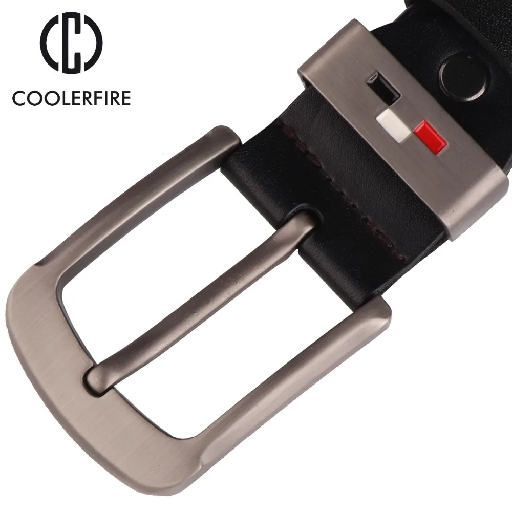 Мужские Винтажные ремни COOLERFIRE классические из натуральной кожи для джинсов 051|belt