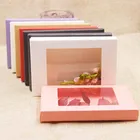 Роскошная многоцветная бумажная подарочная упаковка и витрина с прозрачным ПВХ окном Свадебные Конфеты сувениры искусства и крафты посылка коробка 10 шт.