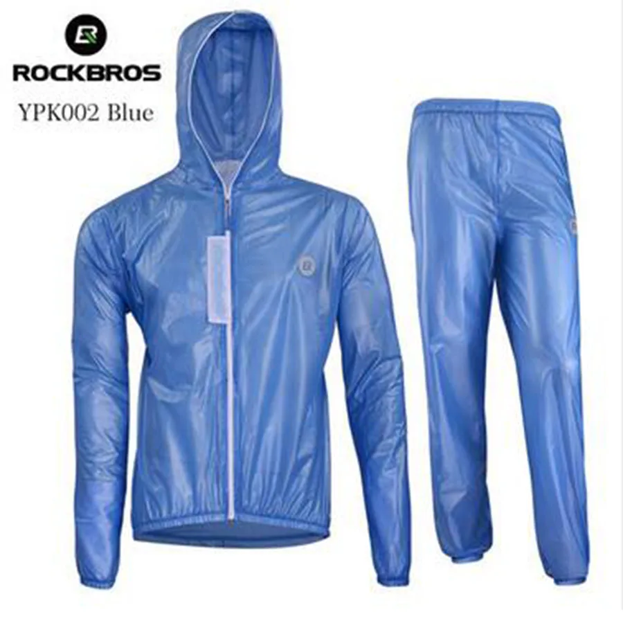 YPK002 blue set Мужская велосипедная водонепроницаемая куртка для мотокросса, велосипед, дождевик с капюшоном, комплект, дышащий, анти-пот, велосипед, джерси, одежда - Цвет: YPK002 blue set