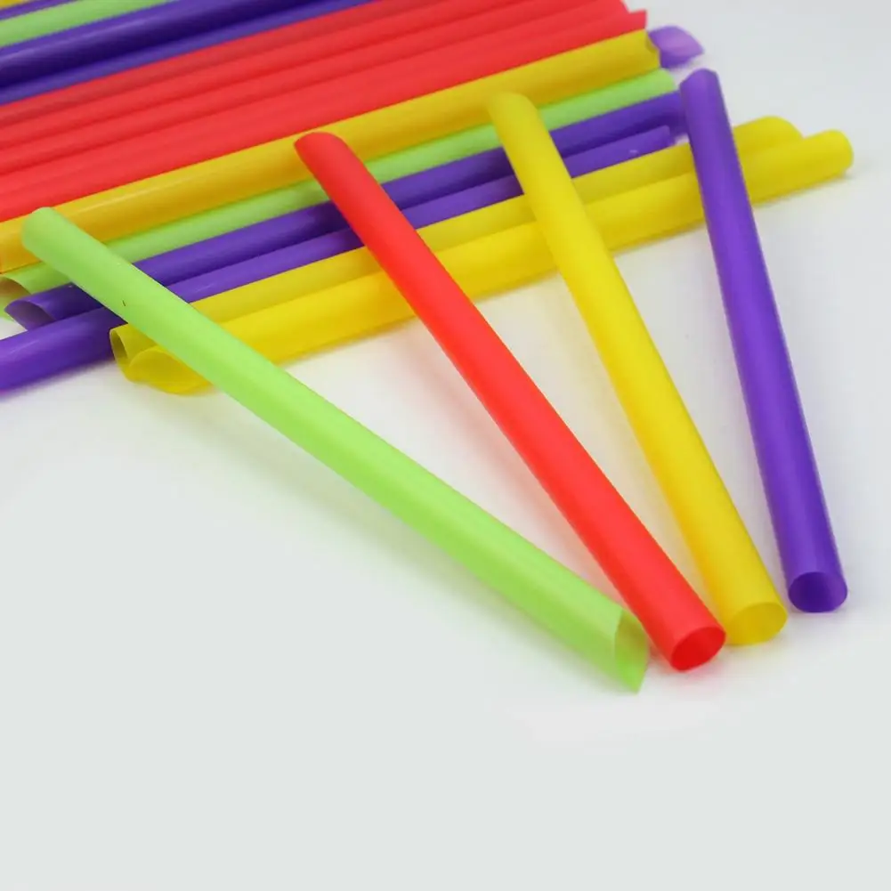

New 100Pcs Multi-color Jumbo Large Drinking Straws For Cola Drink Smoothie Milk Juice Birthday Wedding Decor Party Supplies