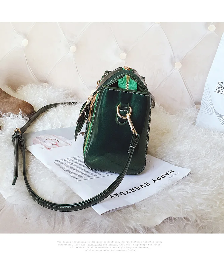 Женская сумка в Корейском стиле кожаная ведро на молнии Яркая модная простая